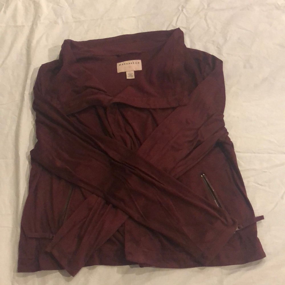 Audrey suede jacket from Marrakech, NWOT, maroon color, very soft, size L